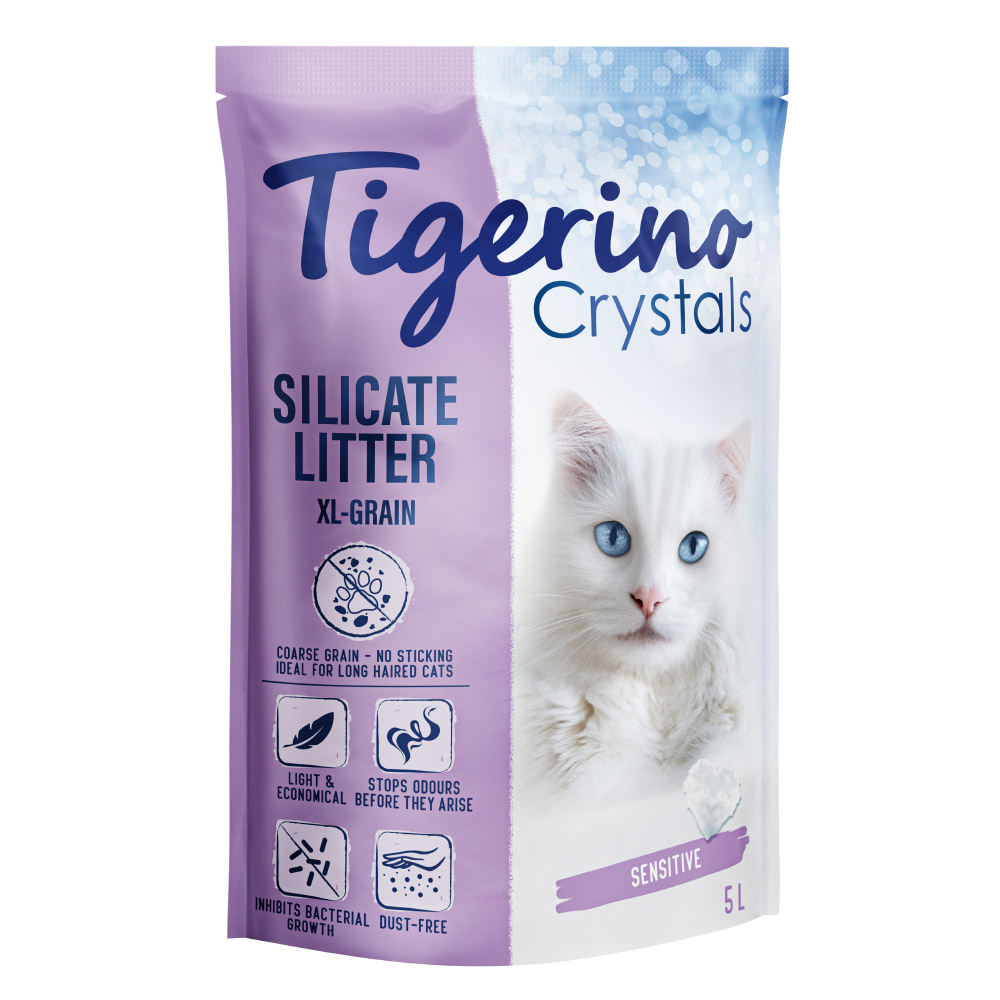 foto del prodotto multipack risparmio 6 x 5 l lettiere tigerino crystals xxl xl grain senza profumo 6 x 5 l c.a. 13,3 kg 