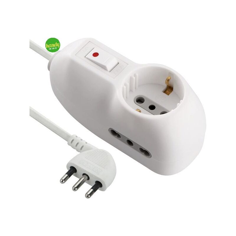 foto del prodotto multipresa 1 schuko 2 electraline 10 16a