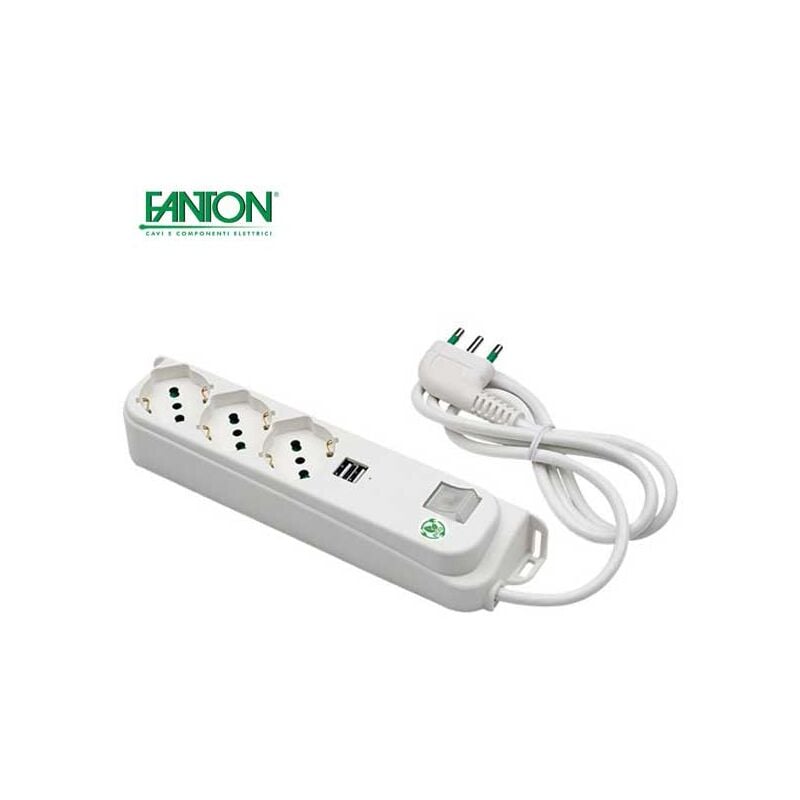 foto del prodotto multipresa 3 pr. 2 usb con interruttore