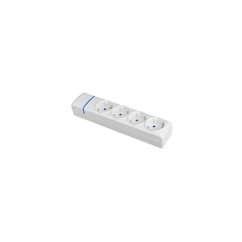 foto del prodotto multipresa 4 prese 16 2p t 16 16a 250vfralatn polycarbonate bianco fissazione murale