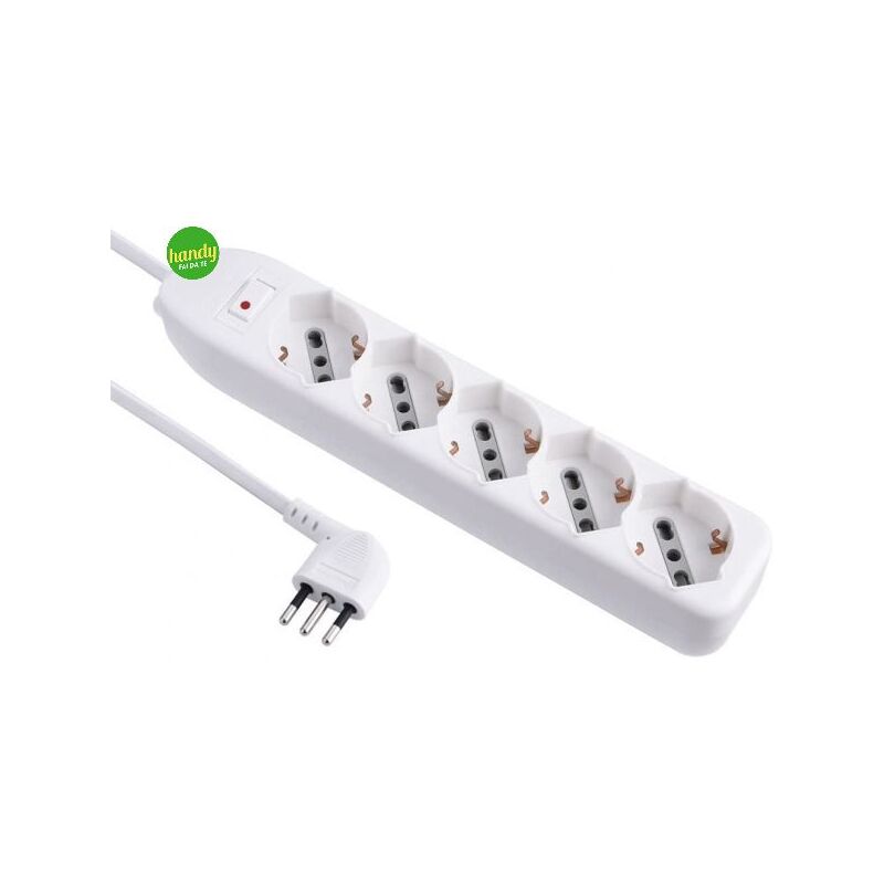 foto del prodotto multipresa 5 schuko 2 electraline 10 16a