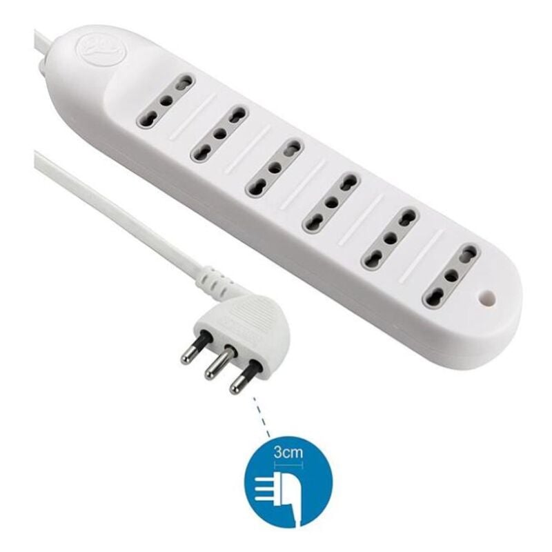 foto del prodotto multipresa 6p bivalente 16a electraline