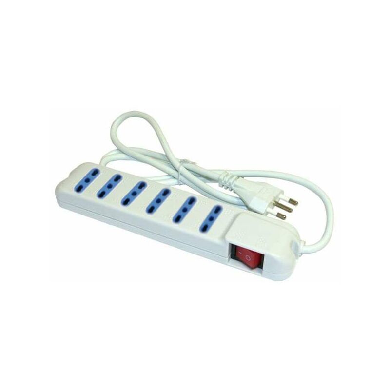 foto del prodotto multipresa 6x2p t con interruttore syntesy 00338
