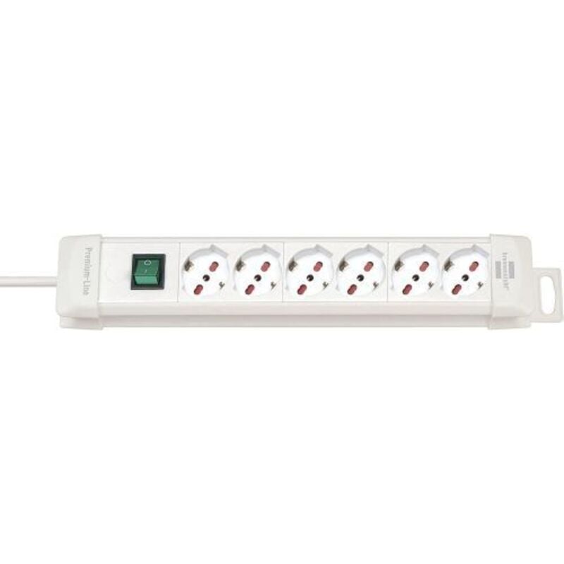 foto del prodotto multipresa ciabatta bianca 6 prese 10a shuko cavo 3 mt 10621 