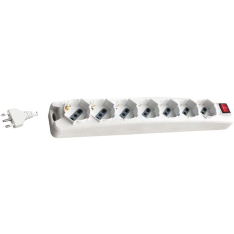foto del prodotto multipresa ciabatta elettrica 7 posti 10 16a schuko cavo 1,5 metri max 3500w spina 16a laterale sku-8714