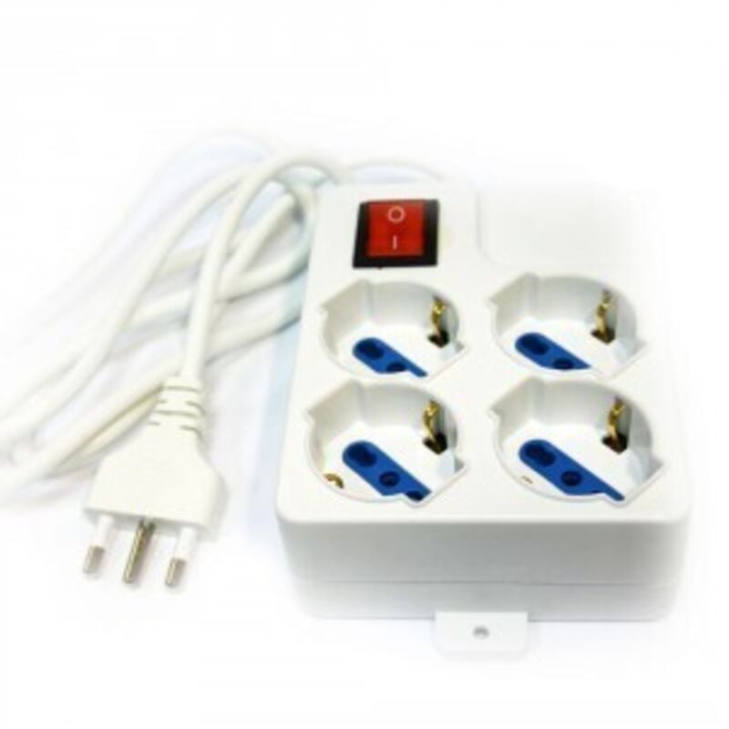 foto del prodotto multipresa compact 4 posti schuko bivalenti elettrocanali cod. eck11404