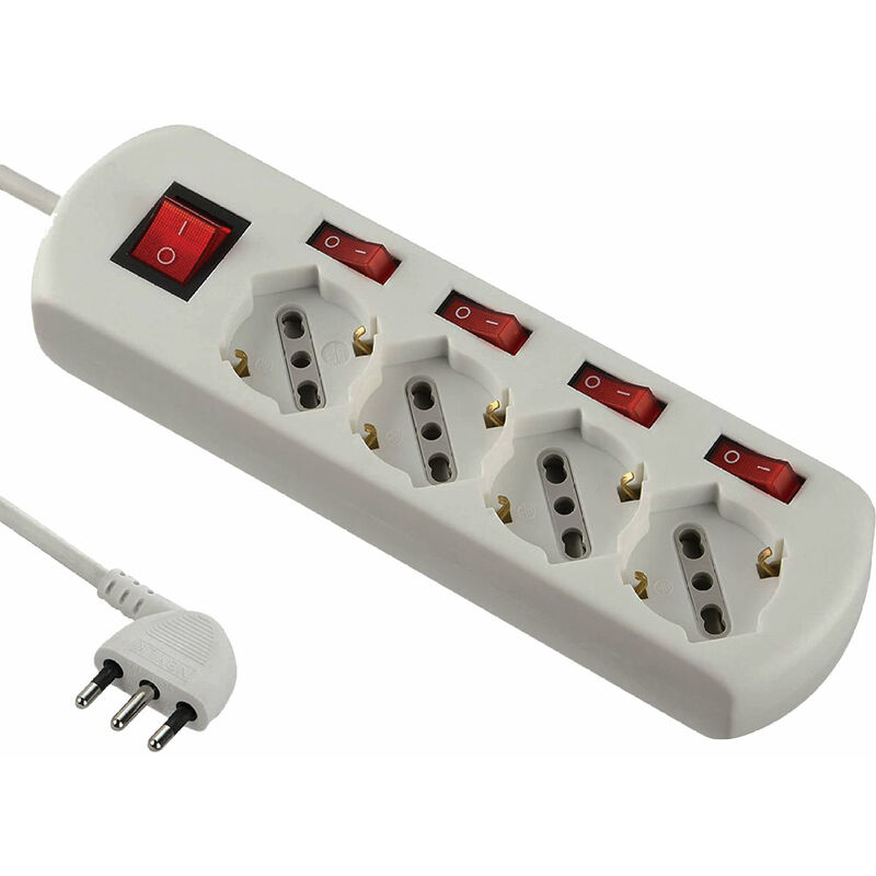 foto del prodotto multipresa con interruttori indipendenti 6 prese