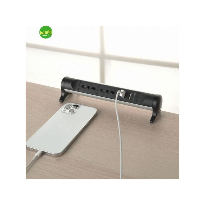 foto del prodotto multipresa da scrivania electraline 2 prese 2 usb