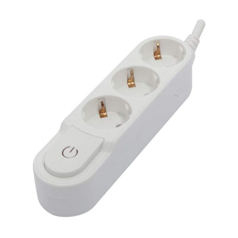 foto del prodotto multipresa design 3 x 16 a con interruttore 0,5 m bianca sch 