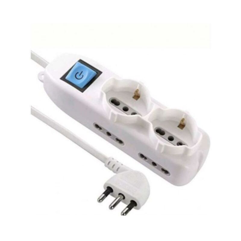 foto del prodotto multipresa electraline 6 posti 10 16a cavo da 1,5 metri bianco 62001