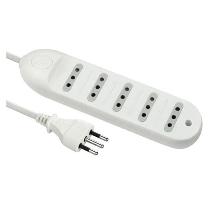 foto del prodotto multipresa electraline 62008 1,5mt 5 prese bianca
