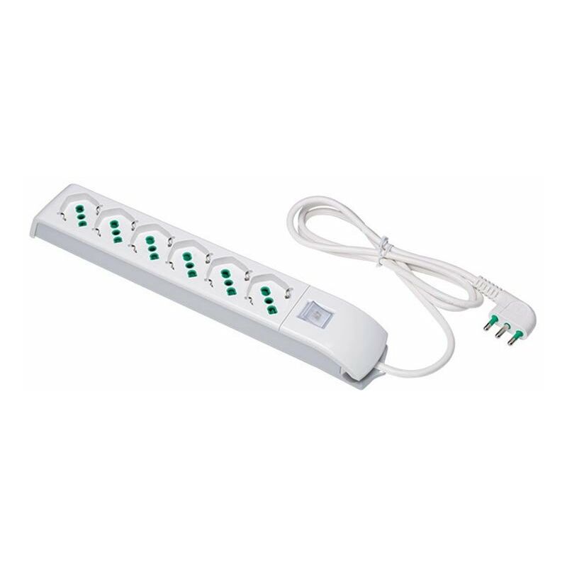 foto del prodotto multipresa fido 6p bipasso schuko interruttore