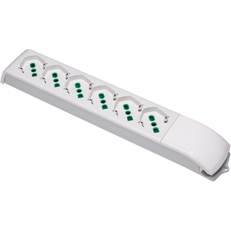 foto del prodotto multipresa fido senza cavo 6 prese bipasso italo tedesche 2p 43t 16a 410230 fanton