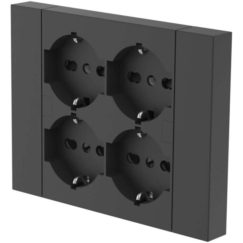 foto del prodotto multipresa incasso quadra 4 prese bip.sch nera