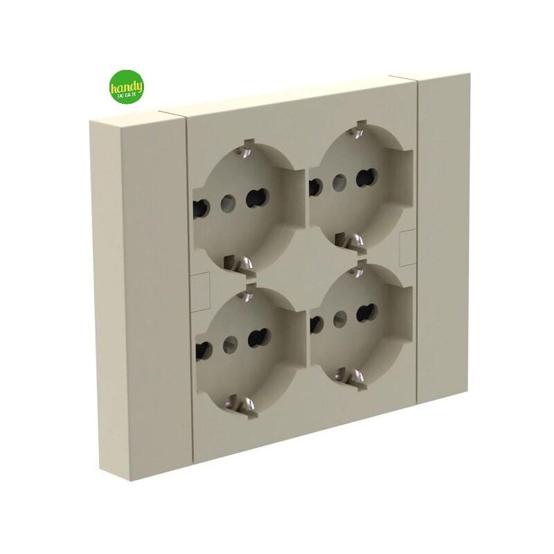 foto del prodotto multipresa incasso quadra 4 prese bip.sch sabbia