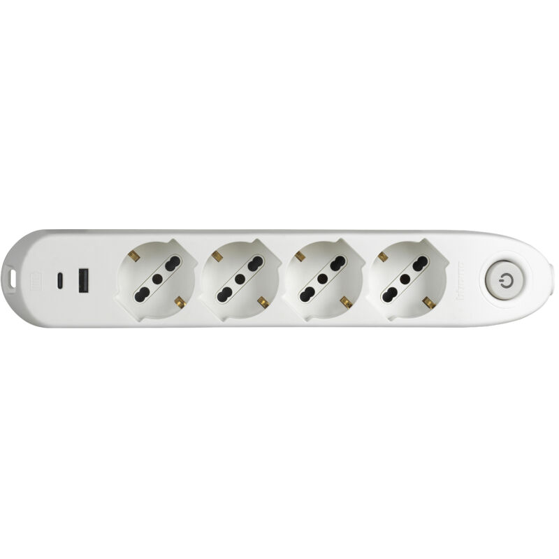 foto del prodotto multipresa poker bticino 4 p. 2usb a c bianca