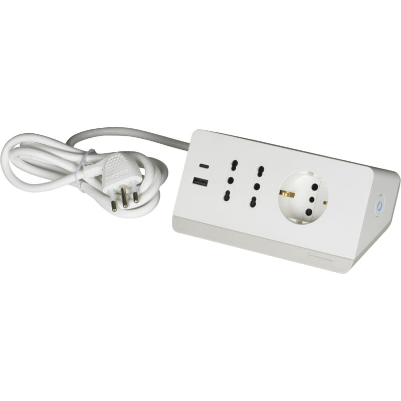 foto del prodotto multipresa scrivania bticino 3p 2usb bianco