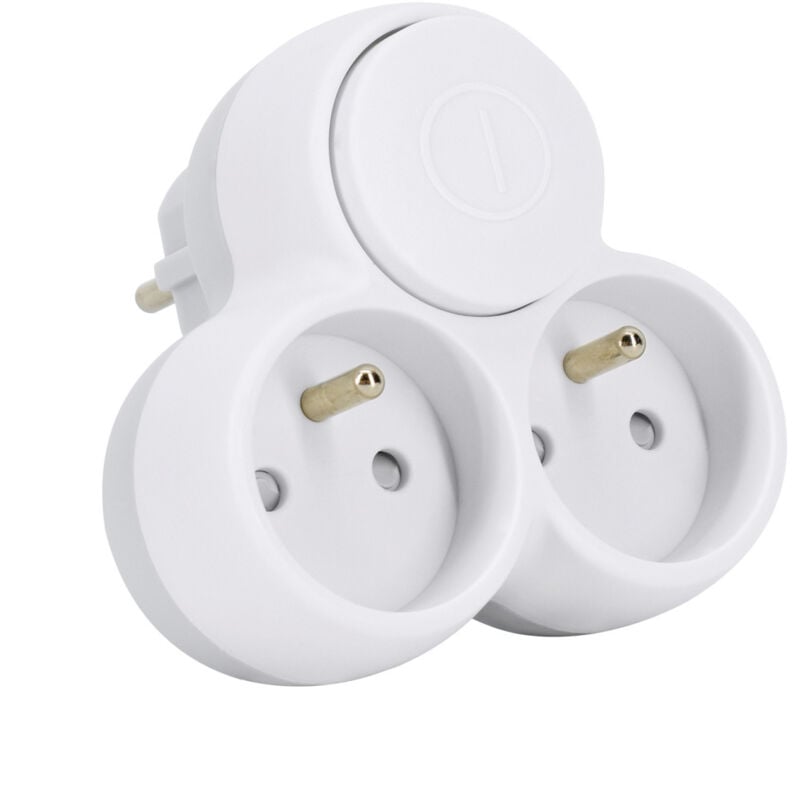 foto del prodotto multipresa triangolare cluster 0 2 prese 16a con interruttore 3500w max ip20