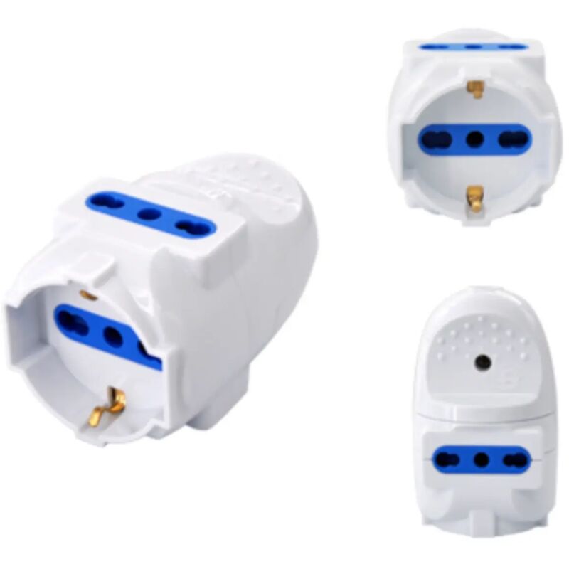 foto del prodotto multipresa volante schuko e bipasso 3 posti presa per prolunga