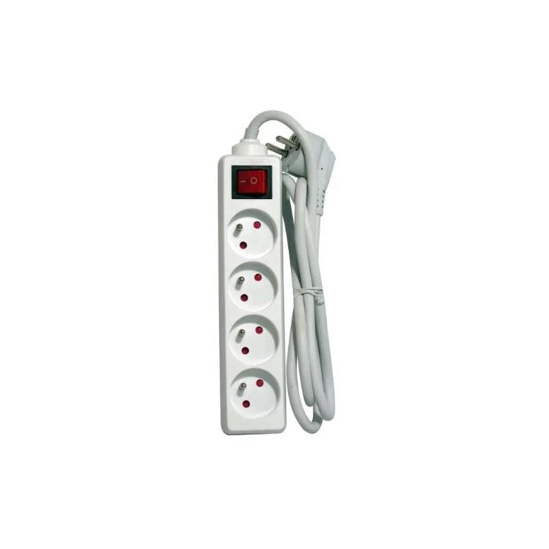 foto del prodotto multiprise bloc con interruttore 4a 3m white 4 plug chacon