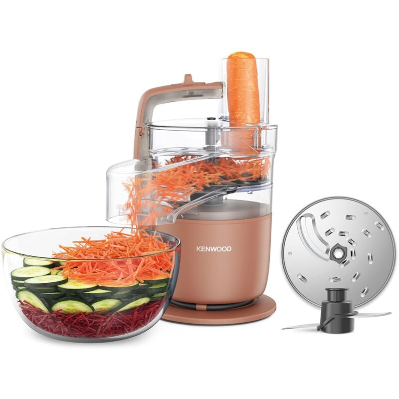 foto del prodotto multipro go fdp22.130rd, robot da cucina, trita, affetta, grattugia, riduce in purea e impasta, 360 express serve, ciotola da 1.3l, lame per