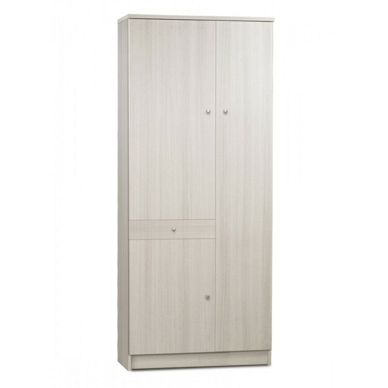 foto del prodotto multipurpose wardrobe three doors one drawer eucalipto 77x34x h183 cm