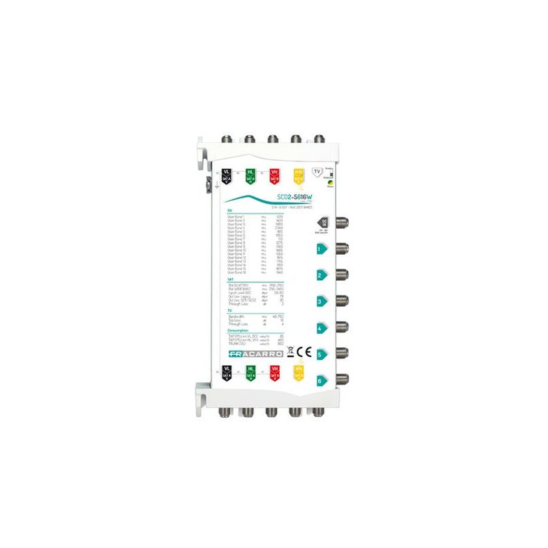 foto del prodotto multiswitch a 5 ingressi e 6 uscite legacy scr o scd2 scd2 5616w fracarro