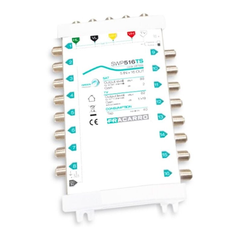 foto del prodotto multiswitch compatto fracarro swp516ts a 5 ingressi 16 uscite 287520