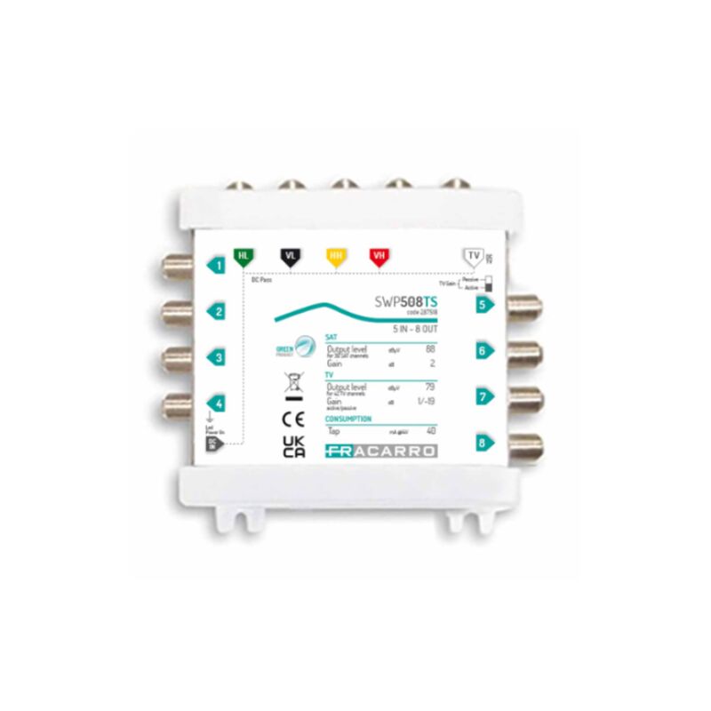 foto del prodotto multiswitch compatto swp508ts 5in 8out tv 271042 287518 fracarro