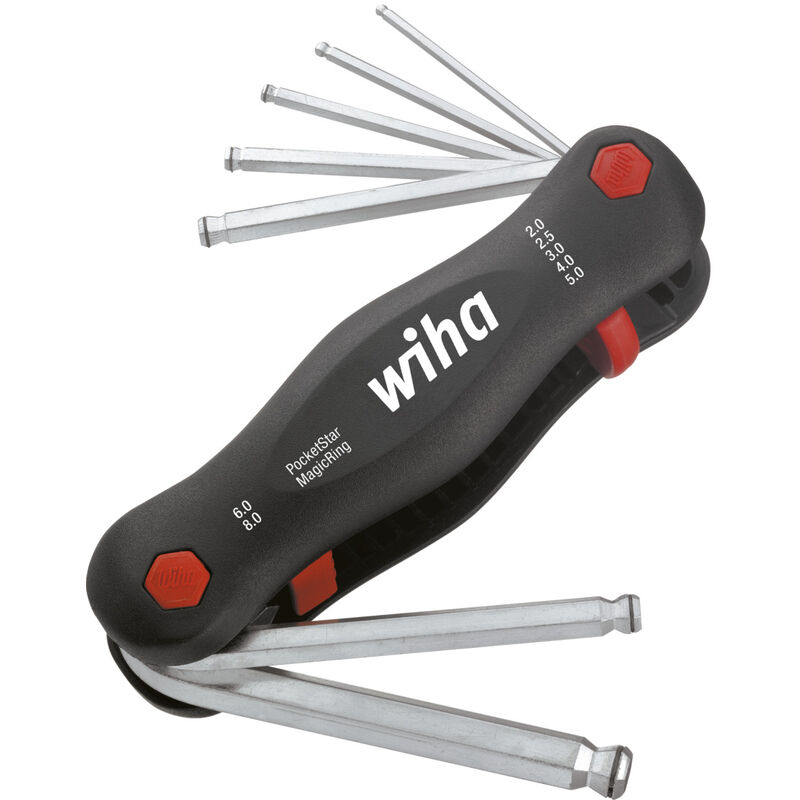 foto del prodotto multitool pocketstar testa sferica esagonale magicring, 7 pz. 23031 wiha