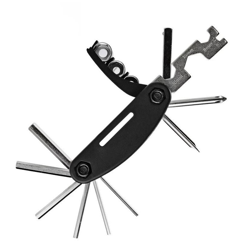 foto del prodotto multiutensile 16in1 per la riparazione di biciclette nero