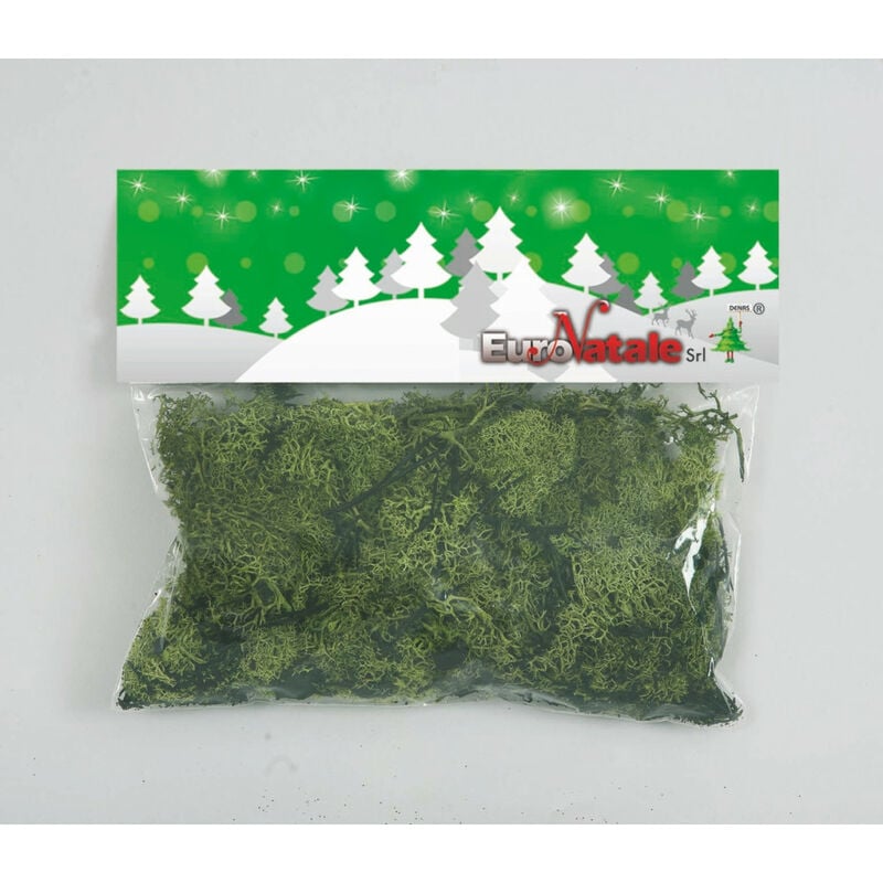 foto del prodotto muschio lichene verde chiaro in busta piccola decorazione di natale