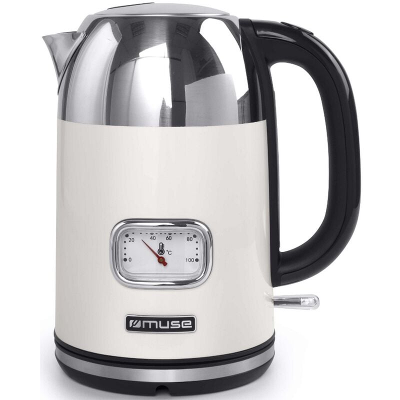foto del prodotto muse bollitore senza fili 1,7 l 2200 w crema acciaio inox ms 020sc