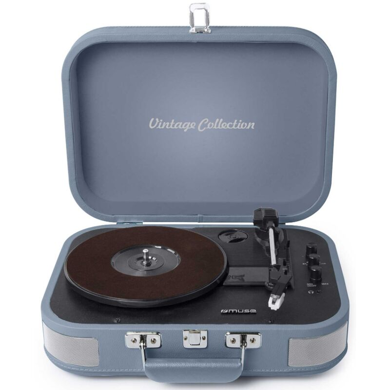 foto del prodotto muse giradischi stereo in vinile a 3 velocit 33 45 78t con bluetooth mt201bvb