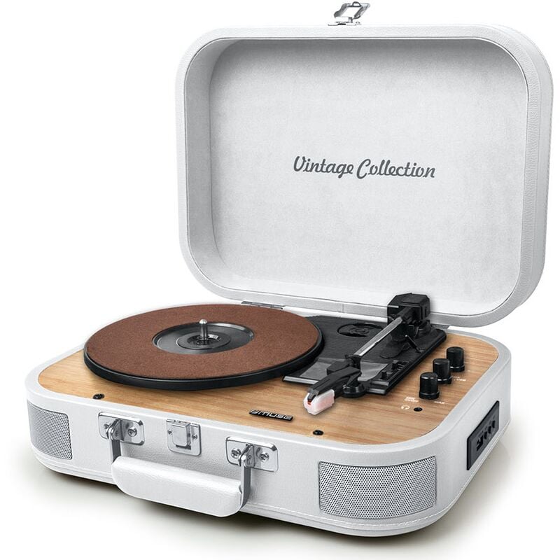 foto del prodotto muse giradischi stereo in vinile a 3 velocit 33 45 78t con bluetooth mt201ww