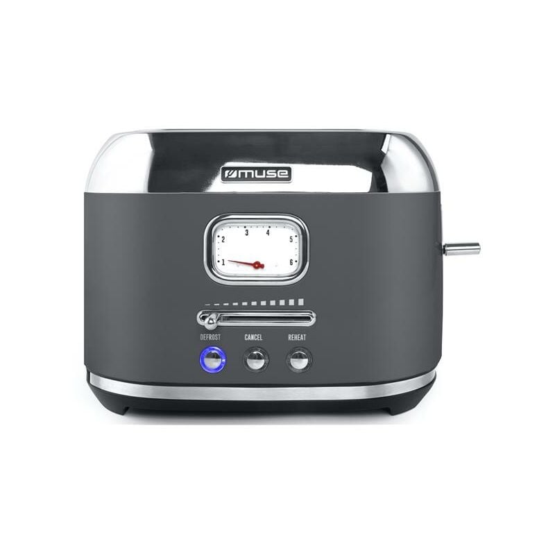 foto del prodotto muse tostapane 2 slot 1000 w nero acciaio inox ms 120dg