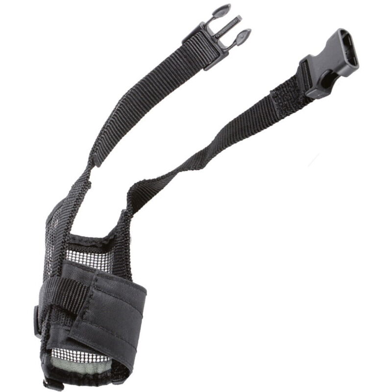 foto del prodotto museruola in nylon regolabile per cani s 4 6 cm