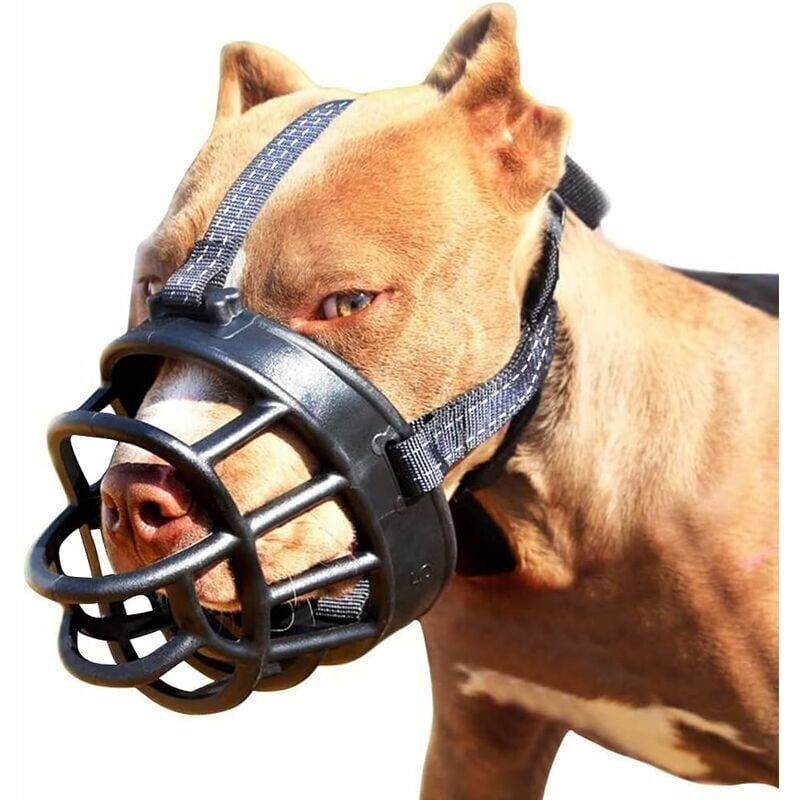 foto del prodotto museruola per cani museruola morbida a forma di cestino per cani, vestibilit sicura e confortevole, previene meglio morsi, masticazioni e abbai