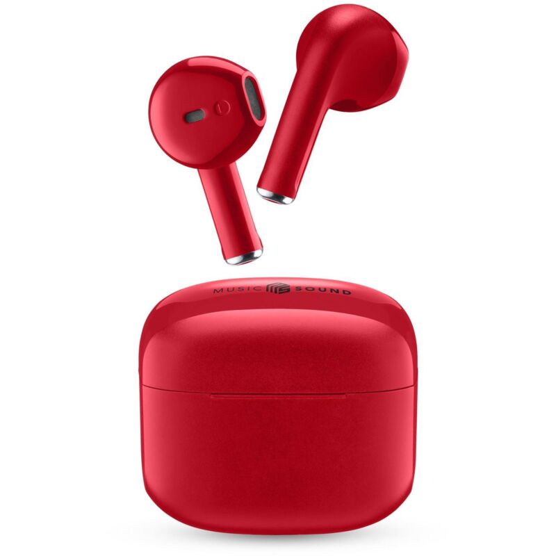 foto del prodotto music sound swag wireless earphones auricolari microfono bluetooth rosso