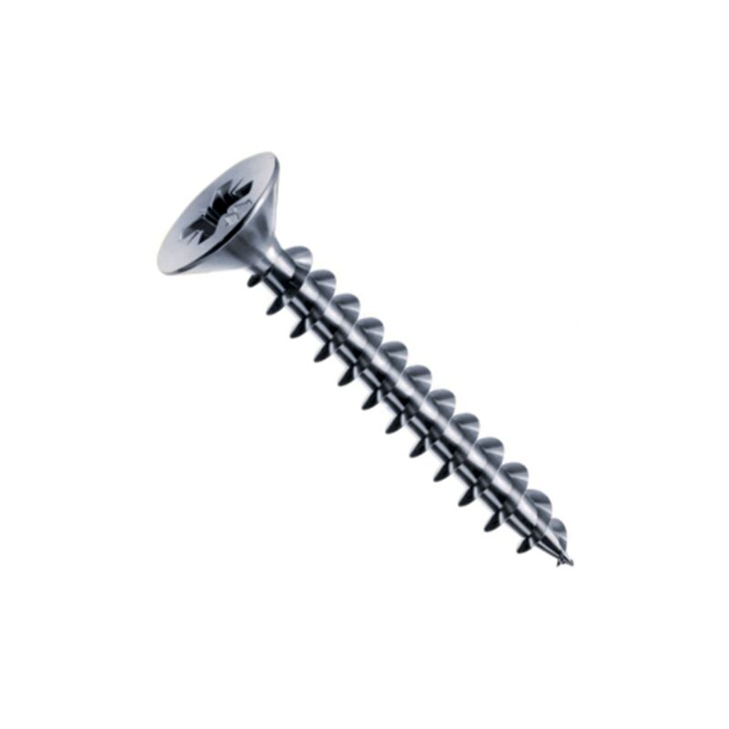 foto del prodotto mustad panelvit vite a testa cilindrica pozidriv filettatura intera zincato bianco 4,5x20mm scatola da 500 pvaczp450200b8c