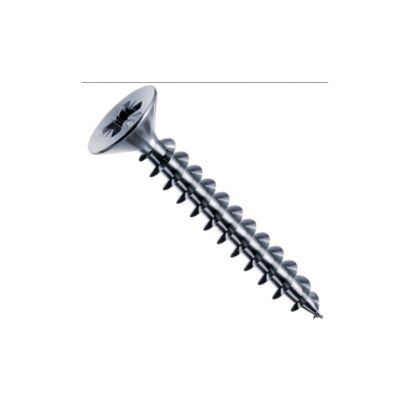 foto del prodotto mustad panelvit vite a testa cilindrica pozidriv filettatura parziale zincato bianco 6x70mm confezione da 200 pvaczp600700b8c