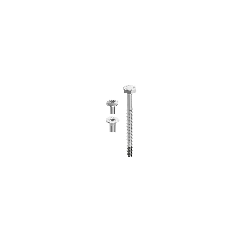 foto del prodotto mustad vite a testa cilindrica pozidriv filettatura intera zincata bianca 5x70mm confezione da 200 pvaczp500700c8c diverse referenze
