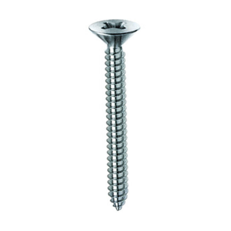 foto del prodotto mustad vite autofilettante testa svasata piana 5,5x50mm zincata. prezzo per 100 pezzi.