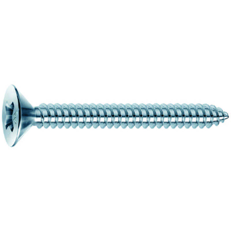 foto del prodotto mustad viti autofilettanti testa svasata piana acciaio zincato bianco mm.3,9x22