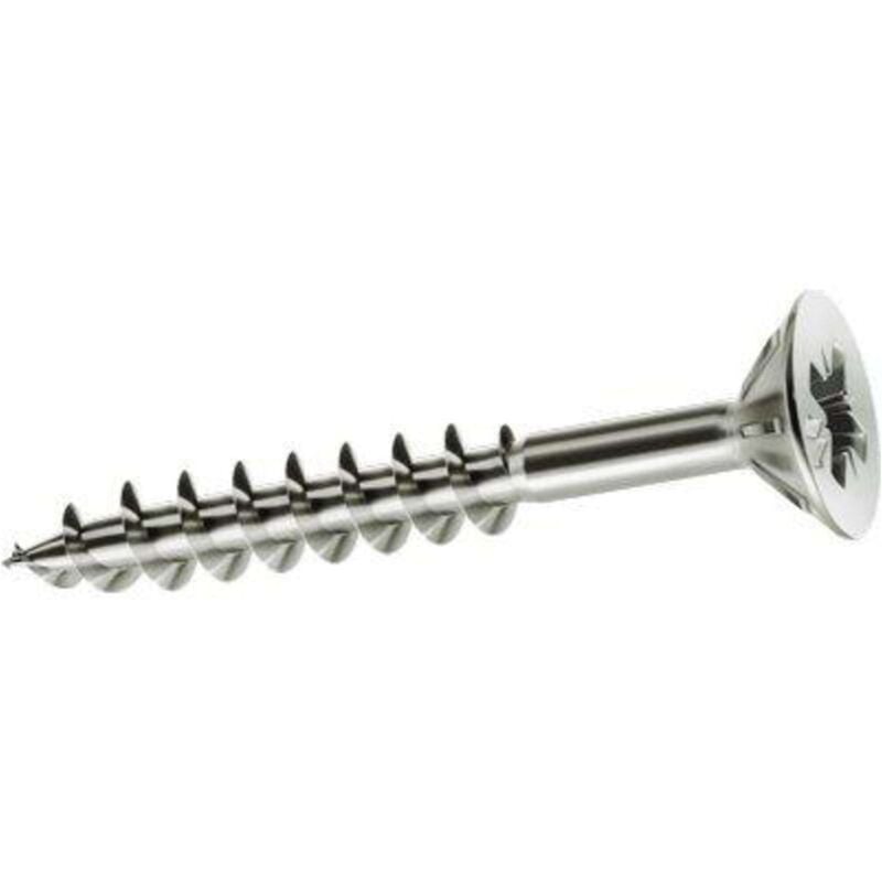 foto del prodotto mustad - viti panel-vit pf testa svasata piana acciaio chromiting - mm.5x50 filetto mm.30