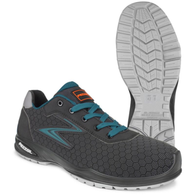 foto del prodotto mustang s3 src scarpe basse da lavoro n.45 antinfortunistiche traspiranti e impermiabili made in italy in pu tek nero azzurro 45 pezzol