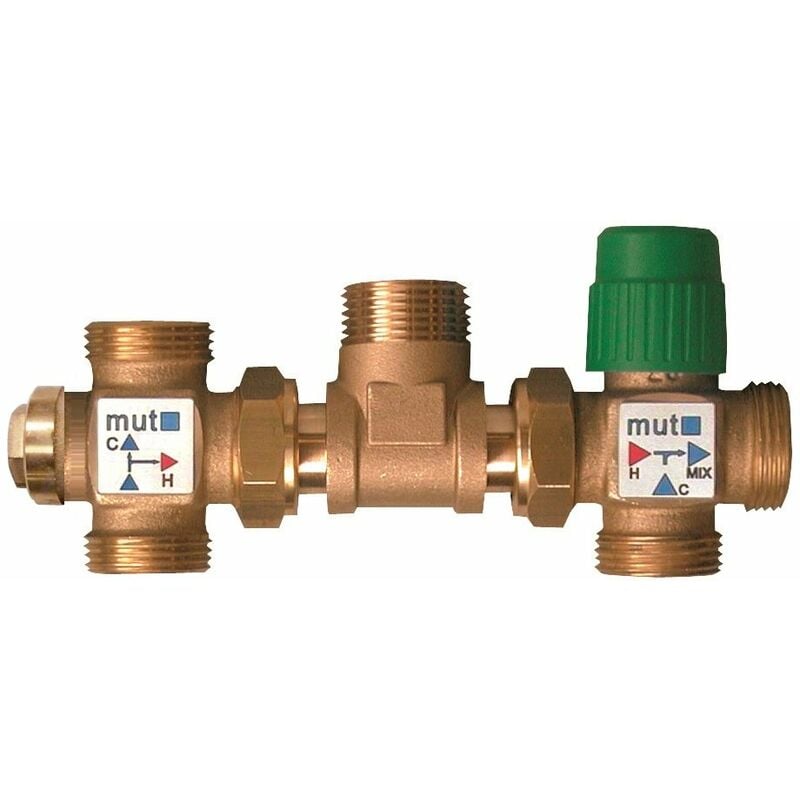 foto del prodotto mut 703001195 kit solare termico con deviatrice termostatica a taratura fissa 45 55 c e miscelatore regolabile 30 60 c 