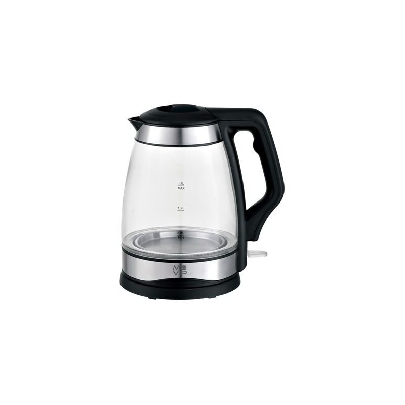 foto del prodotto muvip bollitore de bollitore d acqua 1,7 litri 2200w indicatore de livello dell acqua de acqua base girevole 360 colore nero