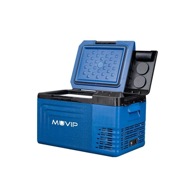 foto del prodotto muvip frigorifero portatile a compressore blu 19 litri temperatura tra 20 20 maniglie de trasporto compressore silenzioso colore blu