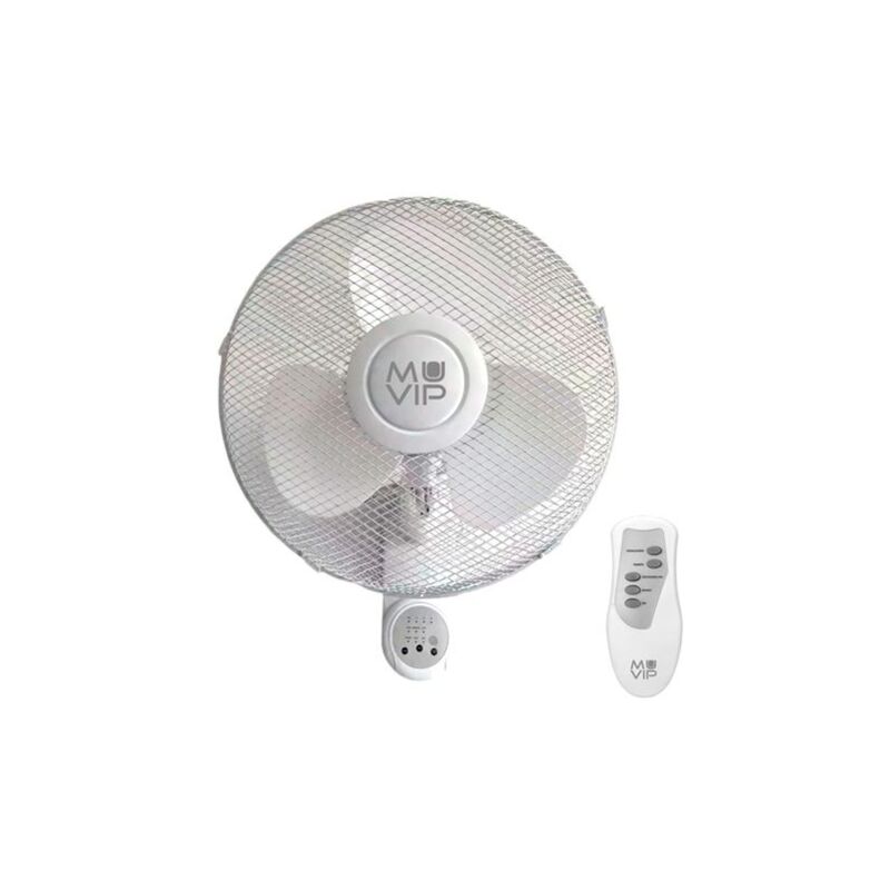 foto del prodotto muvipmuvip ventilatore da parete 45w con telecomando 3 velocit , funzione di oscillazione de, diametro 40cm 16 , griglia protettiva, silenzioso